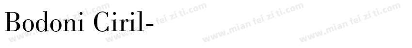 Bodoni Ciril字体转换
